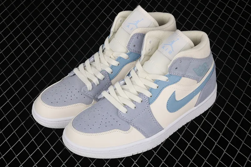 All categories Air Jordan Jordan series basketball shoes Air Jordan 1 Mid Air Jordan 1 Mid AJ1 Joe 1 China suede splicing blue DA4666-100